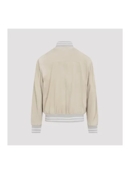 Kurtka skórzana Ralph Lauren beżowa