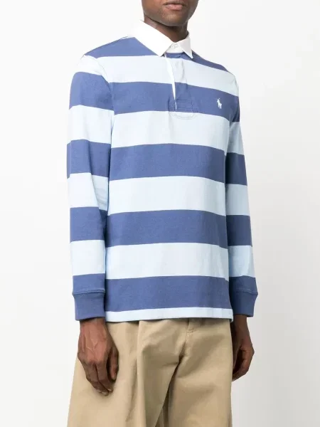 Риза Polo Ralph Lauren кепър с автограф синьо