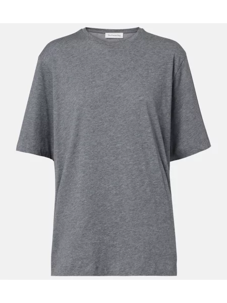 Tricou The Frankie Shop din jerseu gri