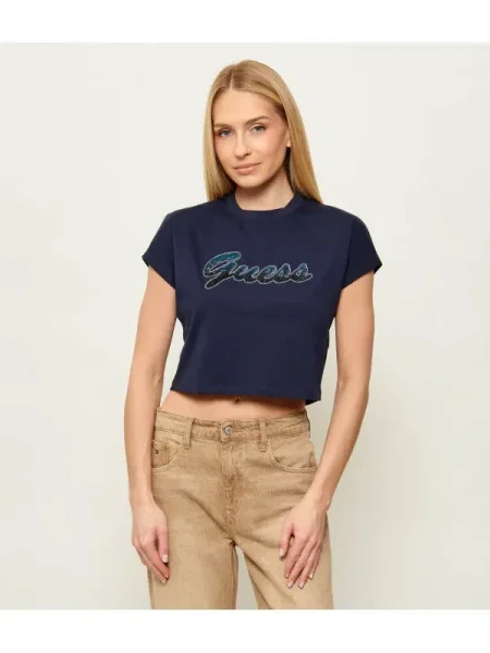 GUESS Tricou SCRIPT | Cropped Fit