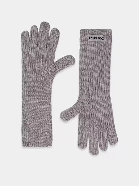 PINKO Рукавиці Віскоза/бавовна сірий