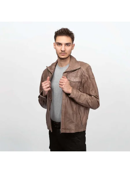 Geanta de piele Cameleon gri