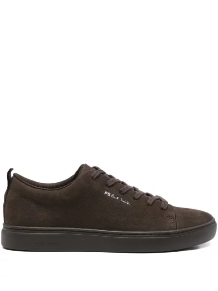 Sneakerși Paul Smith cu șireturi din piele maro