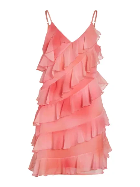 VILA Rochie de vară VILUNA / zmeură roz