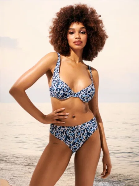 Купальний топ темно-синій синій