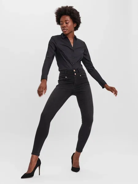 VERO MODA Bluză body negru