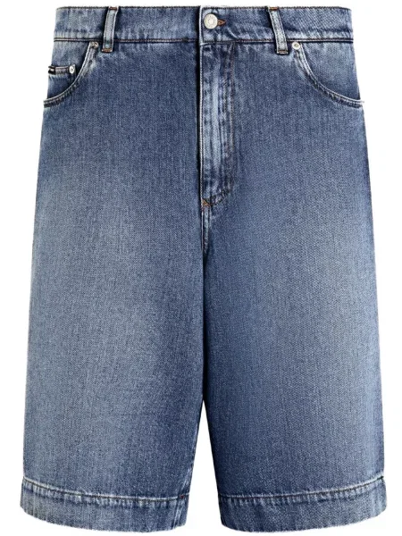 Kratke traper hlače Dolce & Gabbana s vezom plava