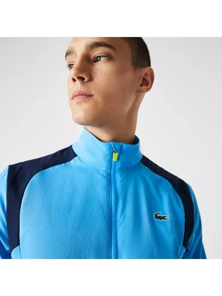 Lacoste Sport Komplet Dresowy Regular Fit Ze Stójką I Blokami Kolorów W Kolorze Niebieskim niebieski