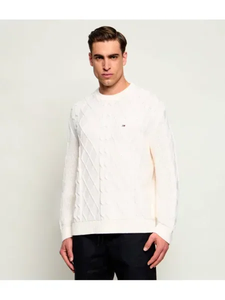 Tommy Jeans Pulover alb