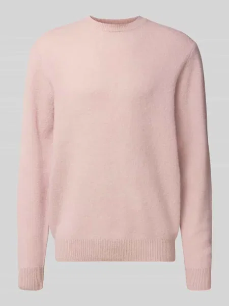 Sweter z wełny merino model ‘RAGI’ Annarr różowy