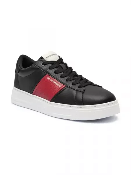 Emporio Armani De piele sneakers negru