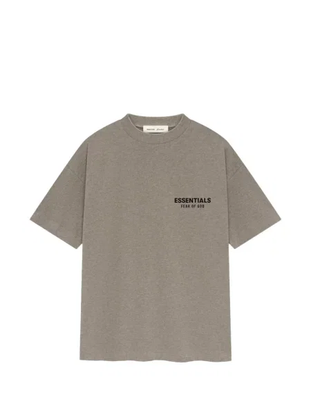 Tricou Fear Of God Essentials cu imagine clasic gri