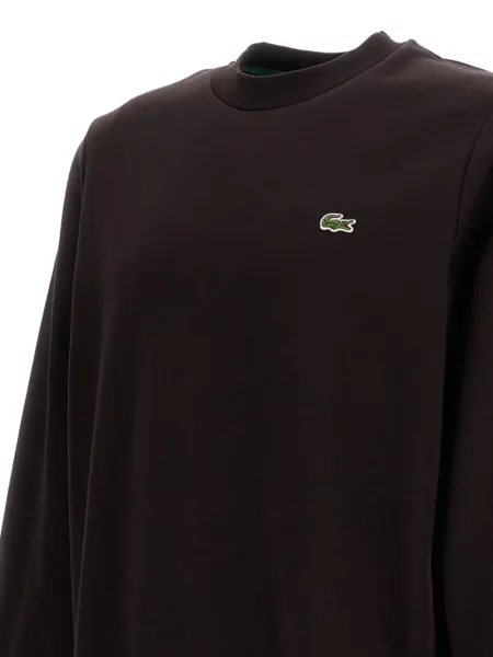 Pulover Lacoste cu autograf maro