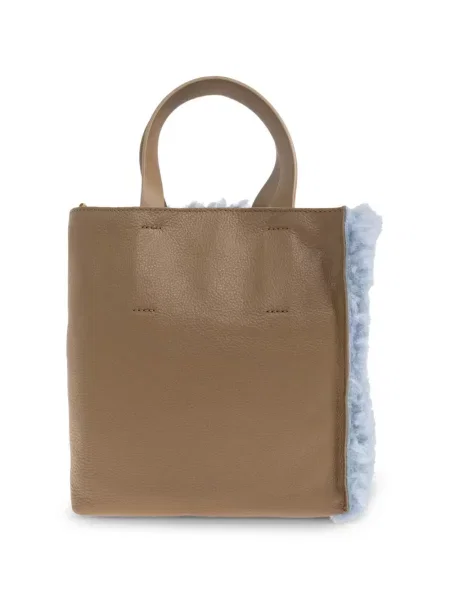 Geantă shopper Marni din piele albastru