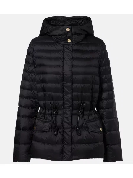 Geacă cu puf Moncler cu glugă negru