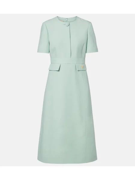 Rochie midi Valentino din crep albastru