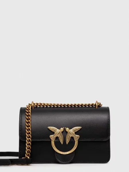 Mała mały torebka skórzana Pinko skórzana czarna