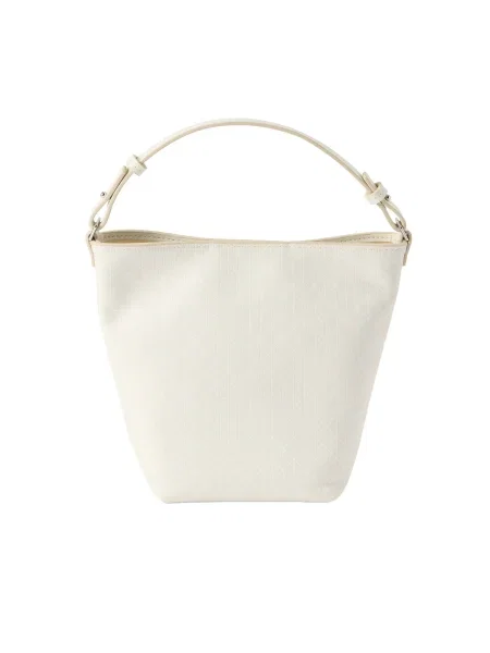 Calvin Klein Geantă Emblem Aop Sm Bucket Crossbody alb