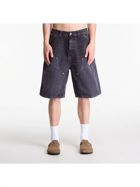 Šortky Carhartt WIP OG Double Knee Short Black Destroy Wash S černé