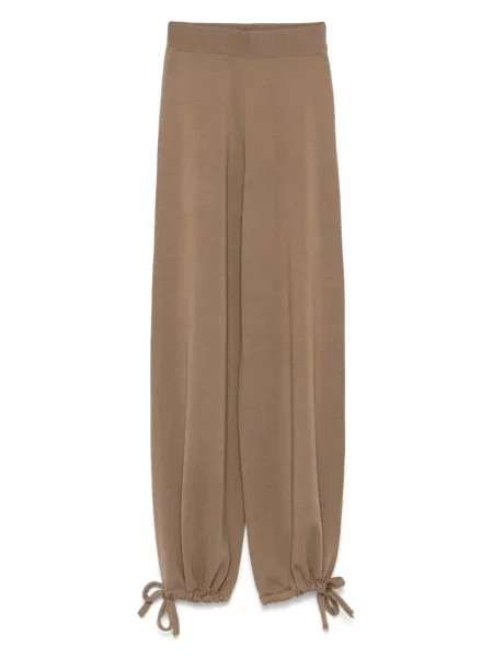 Pantaloni Max Mara de lână maro