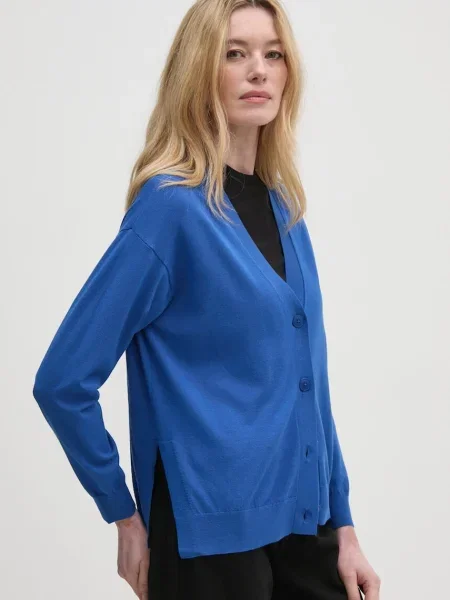 Жилетка Sisley от лека материя синьо