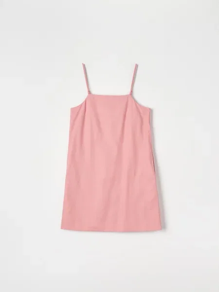 Класична мінісукня з віскозою та домішкою льону пильно-рожевий рожева