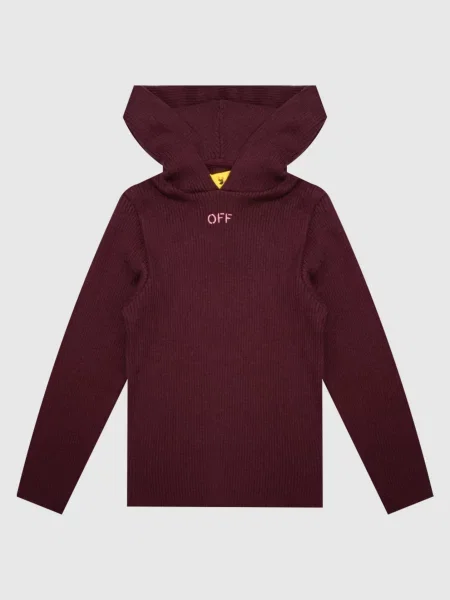 Дитяче бордове худі з вовною Off-white