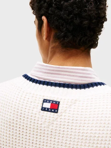 Трикотажный джинсовый жилет Tommy Jeans белый
