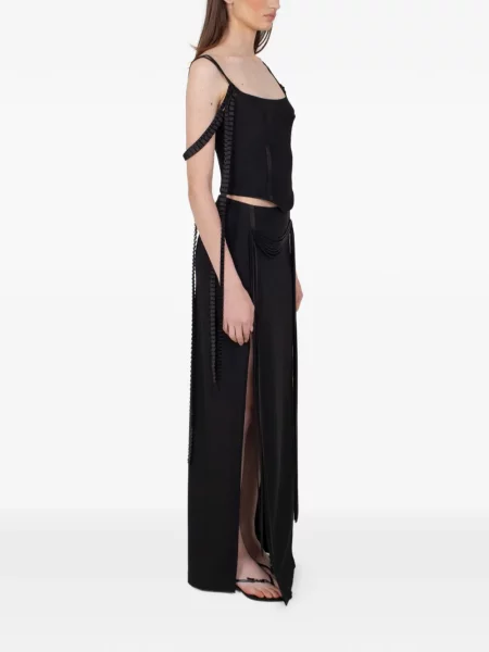 Fusta maxi Rxquette drapată negru