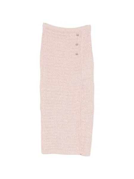 Fustă midi Alessandra Rich până la genunchi roz