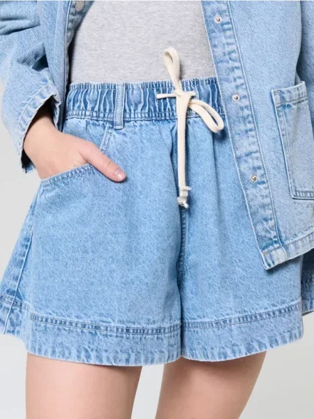 Джинсові шорти-джогери синій