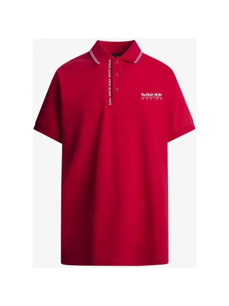 Koszulka Red Bull Racing x Pepe Jeans Tipped Logo czerwony XL biały