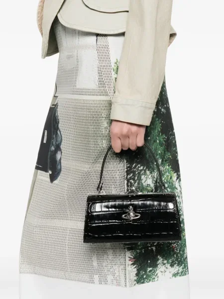 Мини чанта Vivienne Westwood с автограф черно