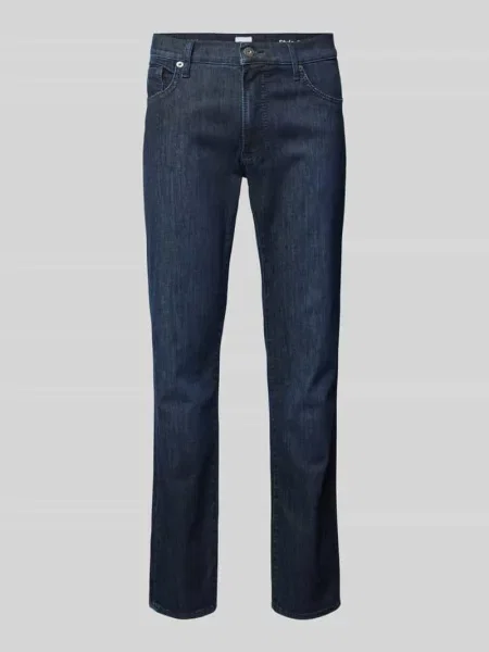 Jeansy o kroju regular fit z 5 model ‘CHUCK’ granatowe