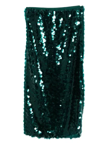 Fustă midi Patrizia Pepe până la genunchi verde