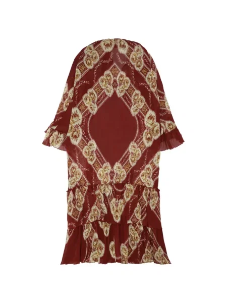 Rochie Fortela cu volane de costum roz