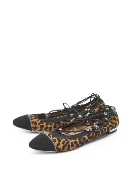 Balerini Aquazzura cu imagine cu model leopard cu legături