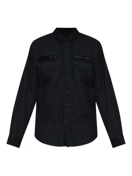 Риза Dsquared2 бродирана черно