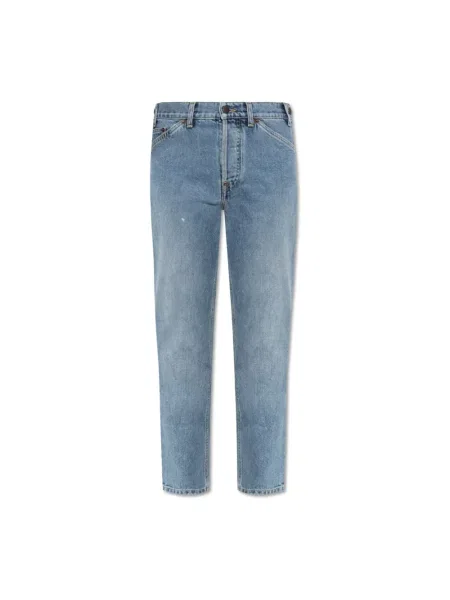 Proste jeansy Moschino z 5 kieszeniami niebieskie