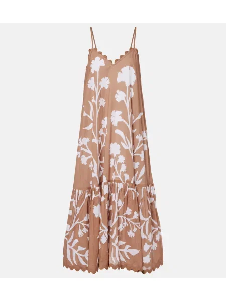 Rochie midi Juliet Dunn cu model floral maro