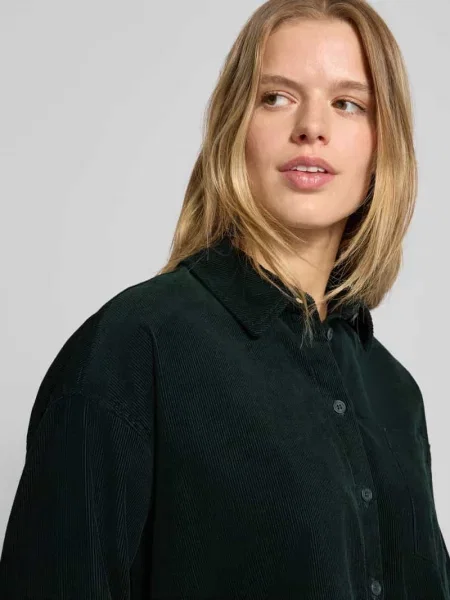 Bluzka koszulowa o kroju relaxed fit z czystej bawełny model ‘AIME-MOXI’ Only