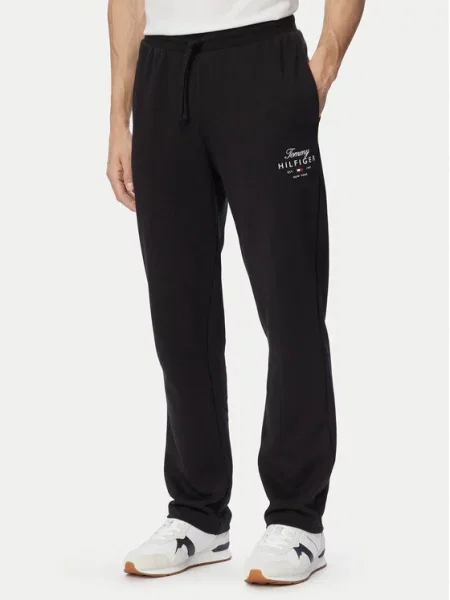 Tommy Hilfiger Spodnji del trenirke Script Stack črna
