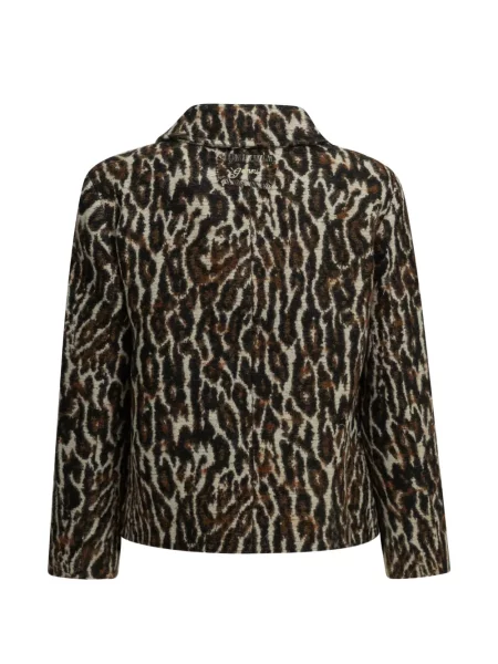 Sacou Ganni cu model leopard maro