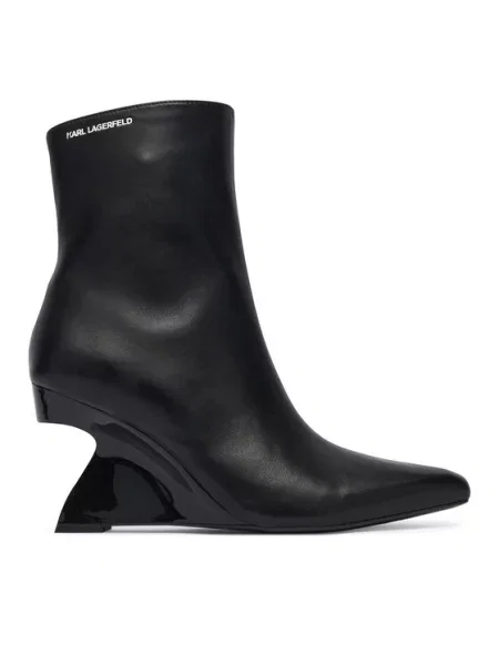 KARL LAGERFELD Bokacsizma Waverly fekete