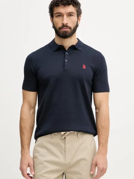 U.S. Polo Assn. Πόλο Ανδρικό COMBED SS μπλε