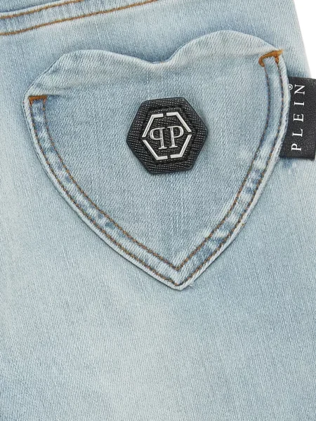 Jeansy dziecięce Philipp Plein niebieskie