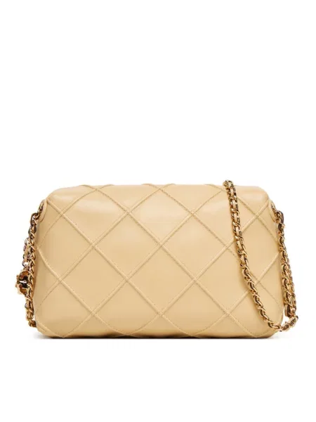 Ročna torba Tory Burch Fleming Small Écru