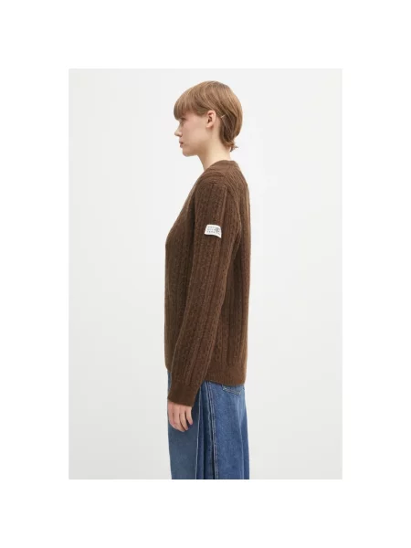 Sweter Mm6 Maison Margiela wełniany brązowy