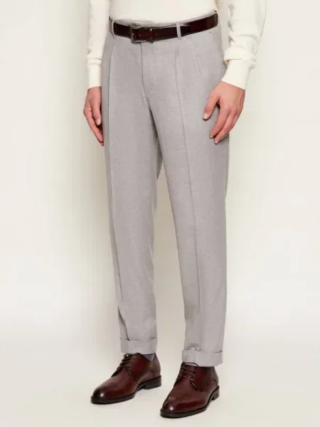 BOSS BLACK De lână pantaloni negru