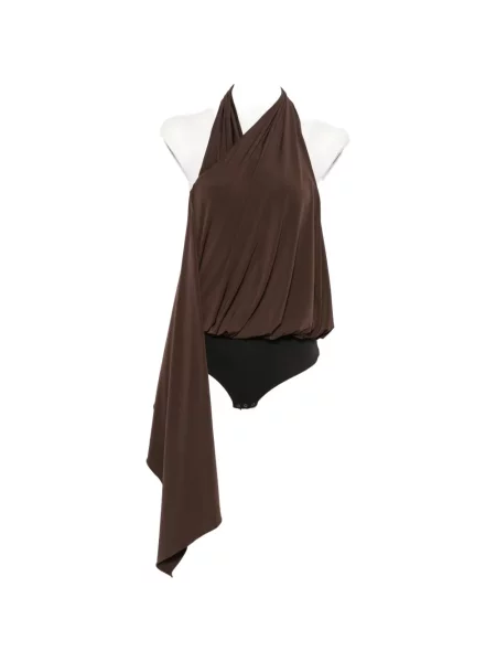 Top Coperni drapat alb